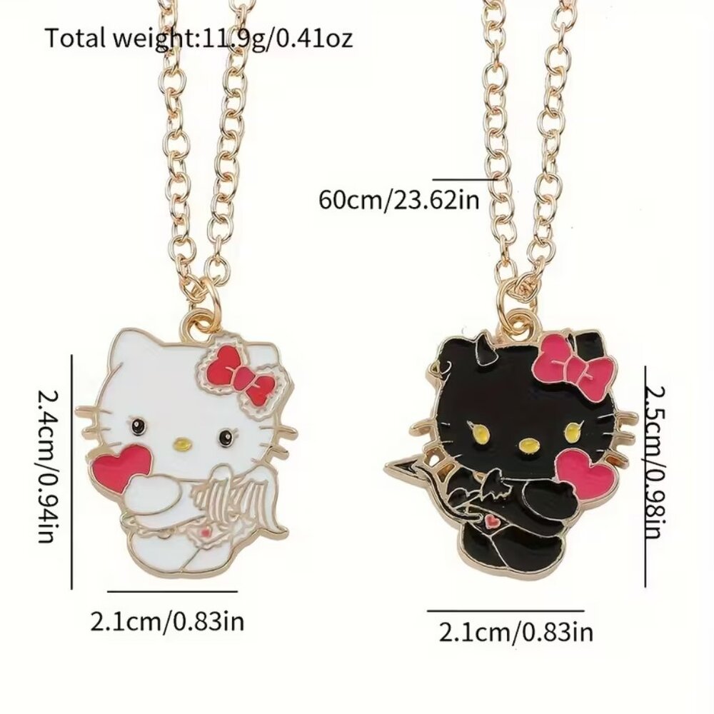 💲6⃣▶▶Sanrio Hello Kitty Necklace Set - Black and White